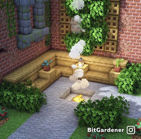 Minecraft Patio, Minecraft Backyard, Minecraft Balcony, Minecraft Garden, Planet Minecraft, Minecraft Mansion, Minecraft Interior, Minecraft Interior Design, Minecraft House Plans