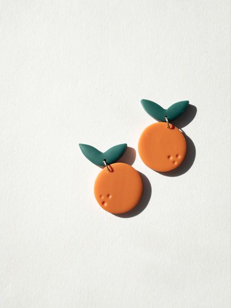 Polymer Clay Earrings Summer 2023, Cute Simple Clay Earrings, Polymer Clay Earrings 2023, Fruits Jewelry, Clay Earrings For Beginners, Easter Polymer Clay, Polymer Clay Earrings Summer, Diy Earrings Fimo, Clay Fruit