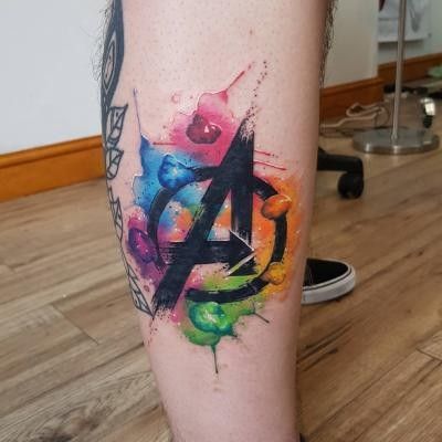 Symbols Tattoo Ideas, Marvel Tattoo Sleeve, Friend Tattoos Meaningful, Best Friend Tattoos Meaningful, Hulk Tattoo, Fandom Tattoos, Symbols Tattoo, Avengers Tattoo, Nerdy Tattoos