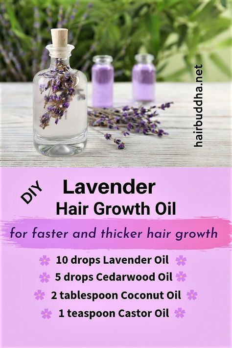 Lavender Oil For Hair, Essential Oil For Hair, Diy Hair Growth Oil, Hair Oil Recipe, Diy Hair Oil, Thick Hair Growth, Oil For Hair Growth, Vitamins For Hair Growth, Oil For Hair