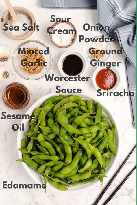 Easy Edamame Recipes, Spicy Garlic Edamame Recipes, Edamame Recipes Snack, Garlic Edamame Recipe, Spicy Garlic Edamame, Edamame Recipes Spicy, Edamame Recipe, November Recipes, Spicy Sauce Recipe