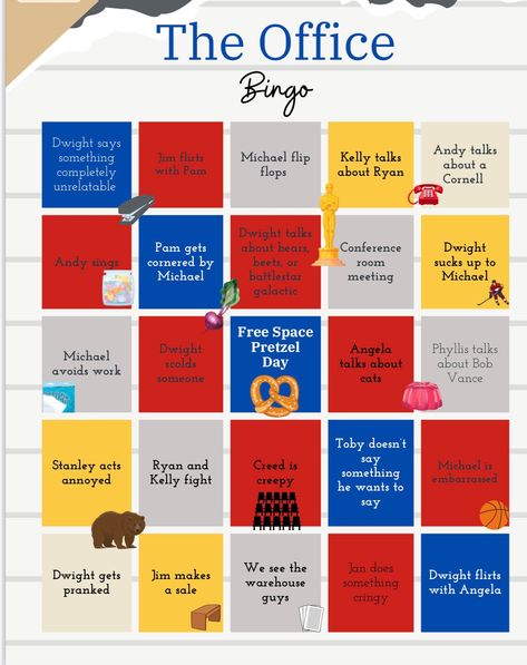 The Office Bingo Cards (8 different cards) NEW by FollowFrog on Etsy Office Bingo, Bingo Cards, Game Item, Bingo, Party Games, The Office, Party Favors, Beauty Book, Paper Party Supplies