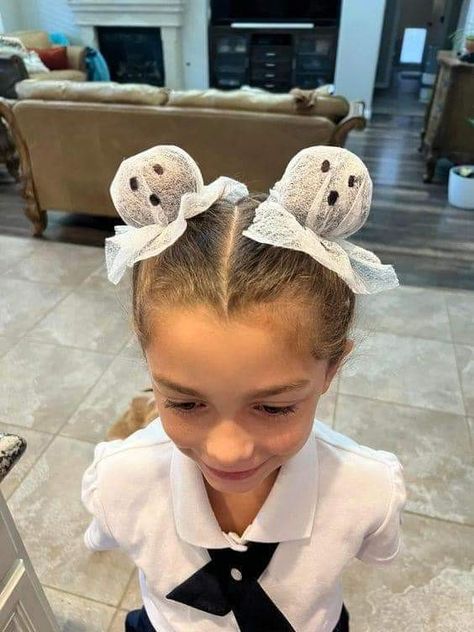 Halloween Hairstyles For Kids, Hairstyles For Halloween, Halloween Hair Styles, Hair Styles For Girls, Ghost Hair, Kids Hairstyles Boys, Short Hair For Kids, Halloween Hairstyles, Easy Hairstyles For Kids