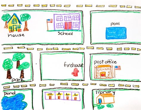 What is a community? One way to view a community is to create a map of a town, neighborhood, or region. Draw maps of different kinds of communities using Crayola® Dry-Erase Crayons while you practice following directions. What Is A Community, Draw Map, Draw A Map, Social Studies Communities, Social Studies Maps, Preschool Social Studies, Kindergarten Drawing, Crayola Art, Map Drawing