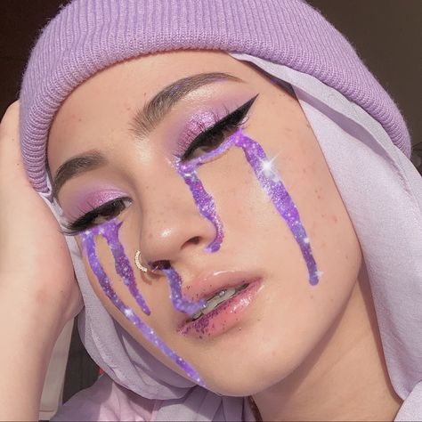 Purple Face Paint, Cry Me A River, Face Paint, Paint, Purple, Makeup, Make Up