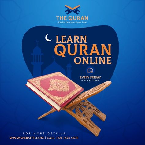 Aam360 | PosterMyWall Online Quran Academy, Quran Learning, Invert Colors, Online Academy, Quran Translation, Classic Names, Online Quran, Promotional Flyers, Islamic Studies