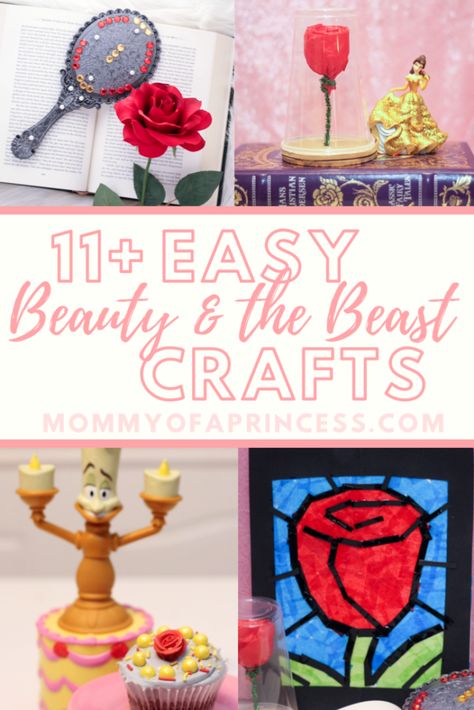 11+ Easy Beauty and the Beast Crafts {Disney Activities at Home} Beauty And The Beast Crafts, Beauty And The Beast Diy, Disney Movie Night Food, Disney Crafts For Kids, Beauty And The Beast Art, Fairy Tale Crafts, Disney Activities, Princess Crafts, Beauty And The Beast Movie