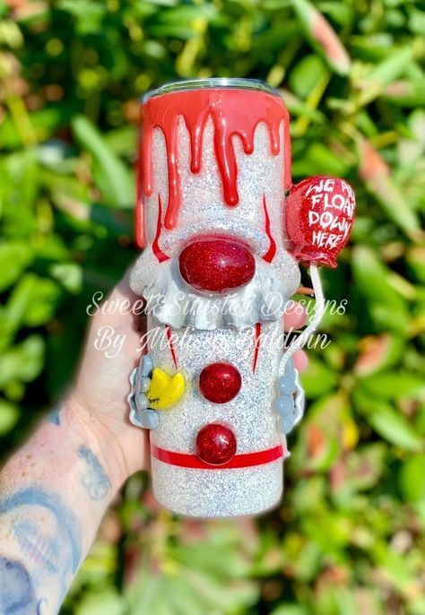 It Tumbler Ideas, 3 D Tumblers, Polymer Clay Tumbler, Polymer Clay Tumbler Ideas, 3d Clay Tumblers, New Tumbler Ideas, Gnome Tumbler Ideas, Clay Tumbler Ideas, 3d Tumblers With Clay