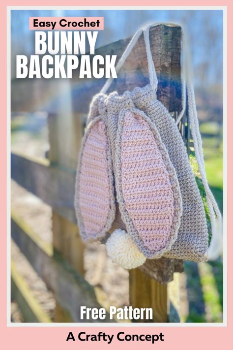 Bunny Bag Crochet, Crochet Bunny Bag, Friends Crochet, Diy Tricot, Crochet Backpack Pattern, Bunny Backpack, Spring Crochet, Crochet Baskets, Free Crochet Bag