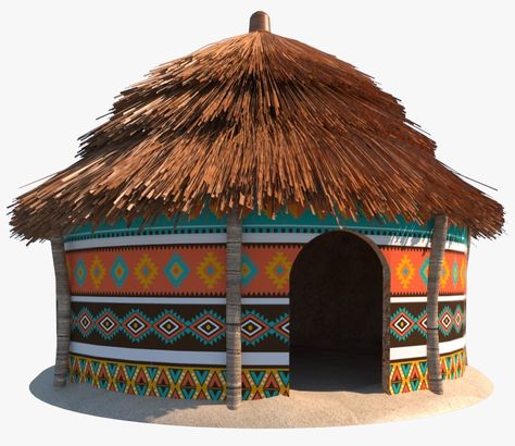 African Hut, African Interior Design, Africa Art Design, Wooden Hut, Hut House, African House, African Interior, Mud House, African Art Paintings