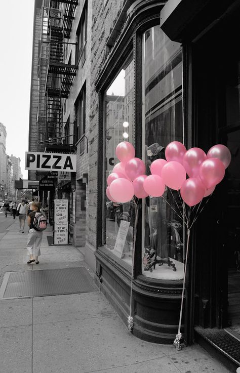 Pink Balloons | Bailey Blvd Studios | Flickr White Photo Wall, Pink Collage, Color Splash Photography, Black And White Photo Wall, Grey Aesthetic, Tumblr Rooms, Bedroom Wall Collage, Black And White Picture Wall, Pink Photo