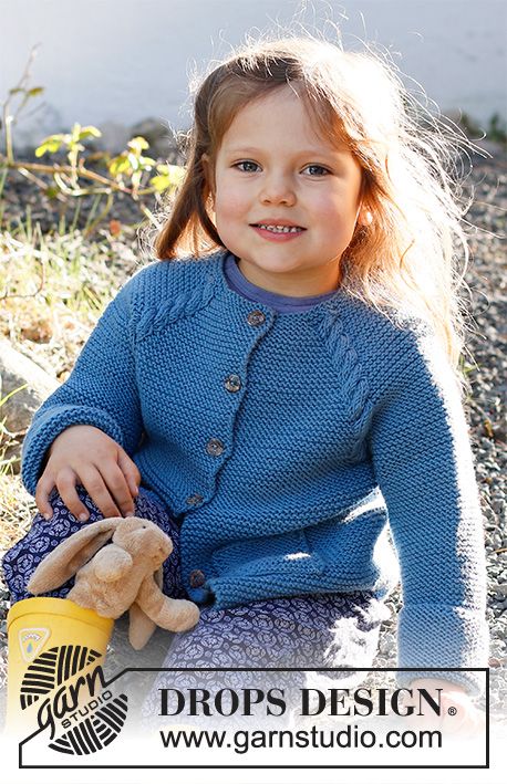 Catalogue DROPS Children 37 - Free knitting & crochet patterns Cardigan Til Baby, Autumn Cardigan, Baby Clothes Size Chart, Kids Knitting Patterns, Baby Clothes Sizes, Collar Bodysuit, Knit Cardigan Pattern, Baby Cardigan Knitting Pattern, Knitting Patterns Free Cardigans