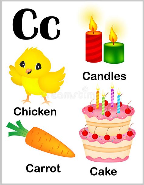 Illustration about Cute and colorful alphabet letter C with set of illustrations and words printable sheet. Illustration of early, cute, kindergarten - 50724082 Letter C Pictures, Classroom Designs, Alphabet Letters Images, English Practice, Colorful Alphabet, Preschool Alphabet, Alphabet Words, Alphabet Learning, Alphabet Kindergarten