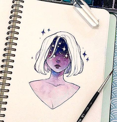 Galaxy Drawings, Arte Doodle, Space Drawings, Drawing Faces, Galaxy Painting, Galaxy Art, Arte Sketchbook, Arte Inspo, A Pen