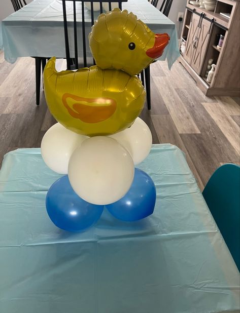 Balloon ideas Rubber Duck Balloon Arch, Duck Balloon, Rubber Duck Birthday Party, Rubber Ducky Display, Rubber Duckie Centerpiece, Rubber Duck Theme, Duck Birthday Party, Rubber Duck Birthday, Duck Birthday