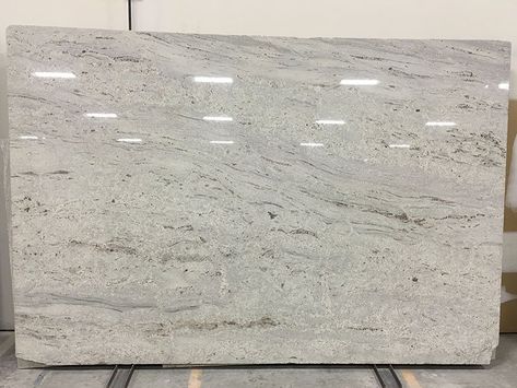 New River White Granite Countertops, New River White Granite, River White Granite Kitchen, River White Granite Countertops, Kashmir White Granite, Light Granite Countertops, Florida Bathroom, White Granite Slabs, River White Granite