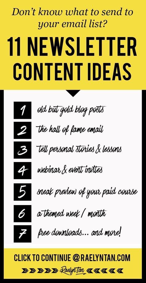 Newsletter content ideas for you? Grow your email list and get more subscribers with these email content tips! Keep your list engaged and nurture your blog audience! #newsletter #content #ideas #email #list Newsletter Content Ideas, Newsletter Content, Email Marketing Examples, Email Marketing Inspiration, Learn Marketing, Email Marketing Newsletter, Email Marketing Tools, Email Marketing Design, Email Marketing Campaign