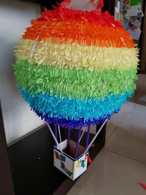 Hot Air Balloon pinata for 2016 yr end party Hot Air Balloon Pinata, Ballon Pinata, Balloon Pinata, Pinata Ideas, Piñata Ideas, Hot Air Balloon, Air Balloon, Hot Air, Balloons