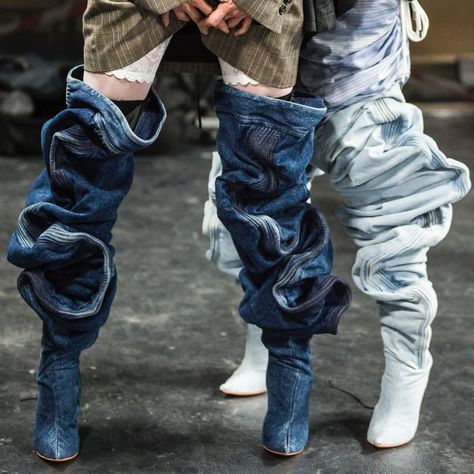 Y Project Fashion, Volume Fashion, Glenn Martens, Unisex Aesthetic, Ropa Upcycling, Denim Inspiration, Denim Projects, Y Project, Fashion Project