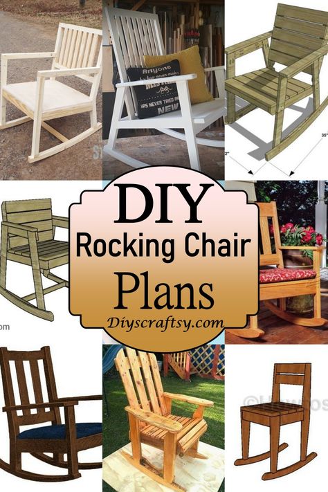 Diy Rocking Bench, Woodworking Chair Plans, How To Make A Rocking Chair, How To Build A Rocking Chair, Rocking Patio Chairs, Porch Chairs Diy, Diy Outdoor Rocking Chair, Diy Wooden Rocking Chair, Porch Rocking Chair Ideas