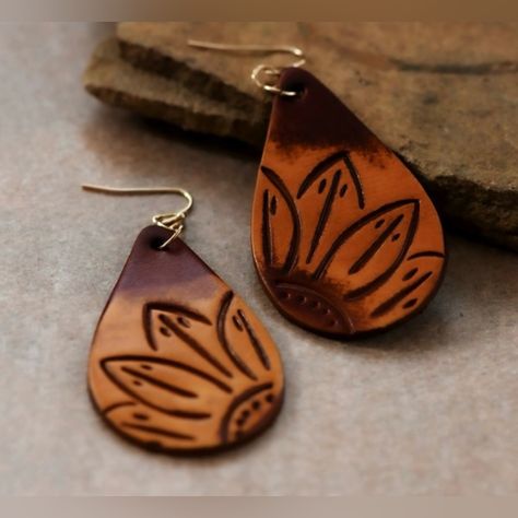 Boho Teardrop Embossed Leather Earrings. Size 1.4”X2.9”. New With Tags Embossed Earrings, Leather Product, Western Leather Earrings, Embossed Leather Earrings, Bohemian Hand Tooled Teardrop Earrings, Bohemian Leather Drop Earrings, Bohemian Leather Teardrop Earrings, Bohemian Hand-tooled Leather Earrings, Leather Jewelry Making