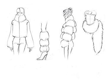 How To Draw Fur, Rendering Techniques, Fashion Illustration Tutorial, Fashion Figure Drawing, Illustration Tutorial, Fashion Illustrations Techniques, Fashion Drawing Sketches, Model Sketch, Fashion Drawing Tutorial