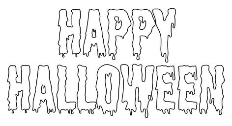 Halloween Decor Paper, Halloween Words Printables, Halloween Signs And Sayings Free Printable, Happy Halloween Printable Free, Halloween Paper Crafts Free Printable, Free Printable Halloween Decorations, Halloween Letters Printable, Halloween Templates Free Printable, Halloween Printouts