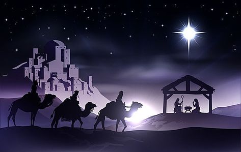 Jesus Born Christmas Bethlehem, Jesus Born Christmas, Jesus In The Manger, Silhouette Background, Heaven Wallpaper, Christmas Christian, Christmas Tree Background, Scene Background, Snowflake Background