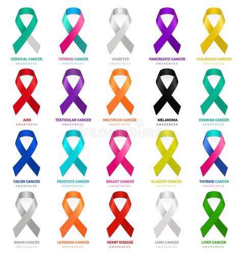 Ribbon Color Meanings, Pride Tattoo, Ribbon Tattoos, Color Meanings, Clay Bracelet, Because I Love You, Matching Tattoos, Awareness Ribbons, Vector Stock