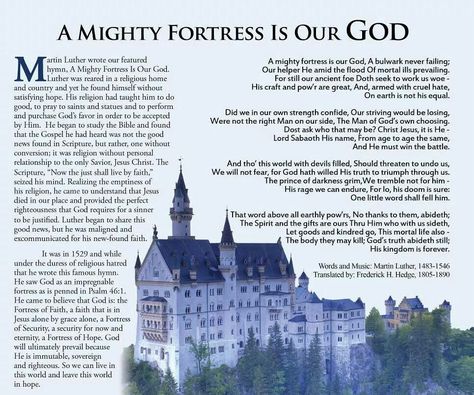 A Mighty Fortress is Our God! Reformation Day, Be Thou My Vision, Funny Encouragement, Christian Theology, Bible Art Journaling, God Quotes, Bible Art, Quotable Quotes, Quotes About God