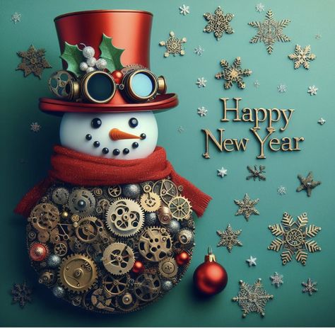 Steampunk Christmas Cards, Steampunk Images, Steampunk Christmas, Steampunk Art, Tim Holtz, Christmas Greetings, Christmas Magic, Happy New Year, Merry Christmas