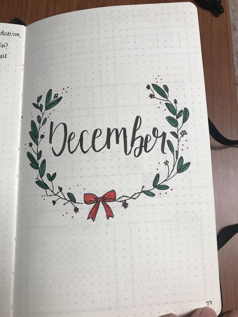 December Title Page, December Title, Bullet Journal Title Page, Bullet Journal Titles, Presentation Ideas For School, Journal Designs, Welcome December, December Bullet Journal, Journal Tips