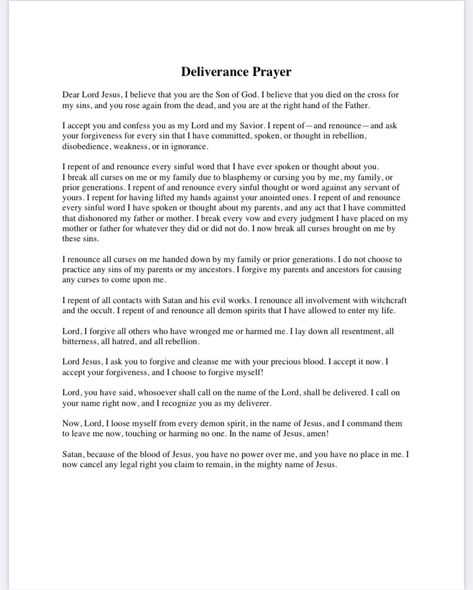 Scripture For Deliverance, Accessing Gods Power Through Covenants, Kingdom Principles, Intercessory Prayer Examples, Christian Glowup, Deliverance Ministry Spiritual Warfare, Cindy Trimm, Spiritual Fast, Prayers Of The Righteous