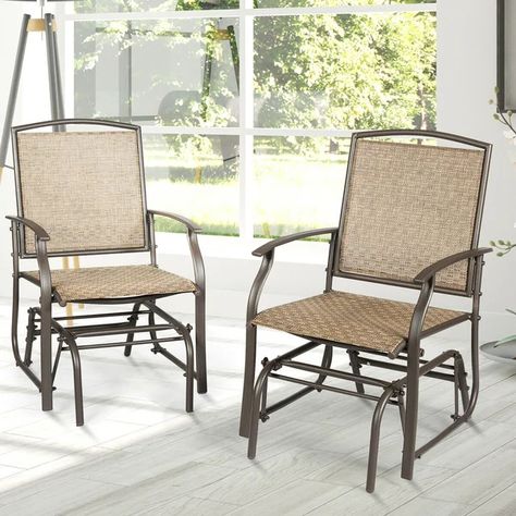 Outdoor Hiba Rocking Metal Chair Outdoor Glider Chair, Outdoor Glider, Glider Rocking Chair, Patio Glider, Rocking Chair Set, Patio Swing, Patio Rocking Chairs, Glider Chair, Metal Chairs