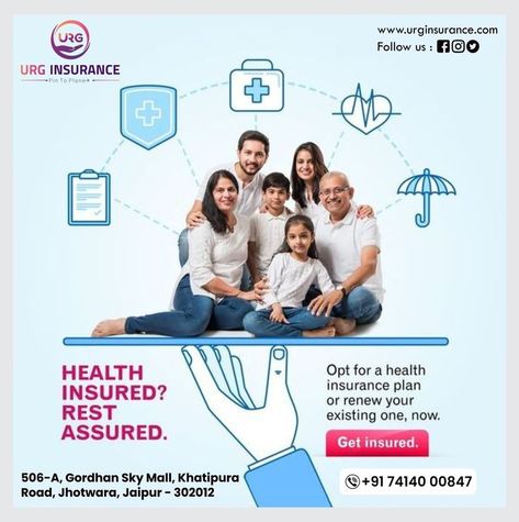 Insurance Design Poster, Health Insurance Poster, Health Insurance Poster Design, Insurance Graphic Design, Health Insurance Advertising, Health Insurance Ads, Family Ads, Insurance Branding, Insurance Poster