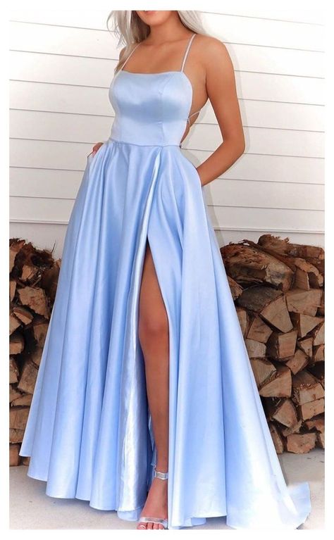 cd0dce8fca267bf1fb86cf43e18d5598desc48819467ri Prom 2k24, Simple Prom Dress Long, Cheap Prom Dresses Long, Prom Girl Dresses, Prom Dresses With Pockets, Simple Prom Dress, Satin Dress Long, Prom Dress Ideas, Stunning Prom Dresses