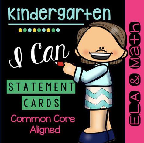 Kindergarten I Can Statements, Kindergarten Curriculum Map, Kindergarten Goals, Reading Foundational Skills, Classroom Essentials, Pocket Charts, Kindergarten Freebies, Common Core Kindergarten, Kindergarten Curriculum