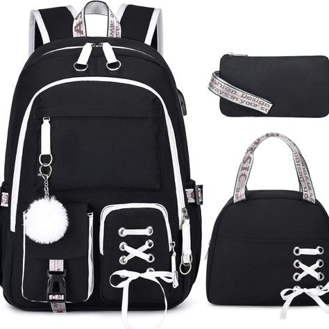 Backpacks for Girls, Girls Backpack with Lunch Box and Pencil Case for Teen Kids Elementary Middle High School College Student, Children School Backpack Bookbag with USB Charging Port (Black)
#backtoschool
Amazon Affiliate Backpacks For Girls, Girls Backpack, Backpack For Teens, Cute Selfies Poses, School Backpack, College Student, Girl Backpacks, School College, Kids Backpacks