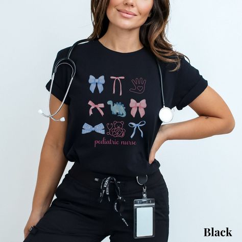 Coquette Pediatric Nurse Shirt for Work, Girly Peds Nurse tshirt, PICU Nurse t-shirt, Future Peds Nurse Graduation Gift, Cute Peds Shirt Peds Nurse, Picu Nurse, Nurse Tshirt, Pediatric Nurse, Nurse Graduation, Nurse Graduation Gift, Pediatric Nursing, Nursing Graduation, Nurse Shirt