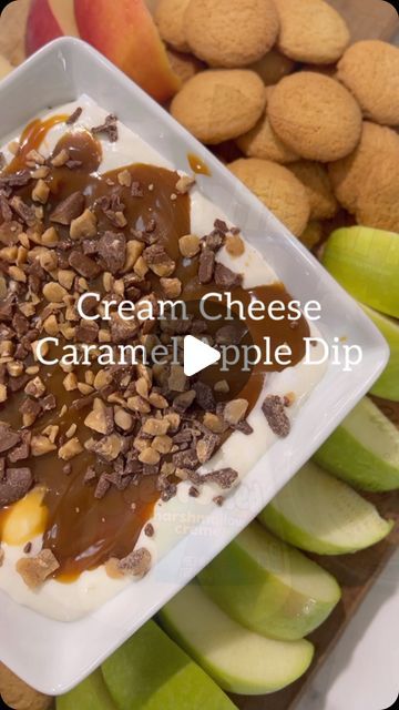 Chelsea Zutavern on Instagram: "Easy Cream Cheese Caramel Apple Dip🍎🍏 Perfect for all the fall parties!  . INGREDIENTS: 8 ounce container whipped cream cheese 7 ounce container marshmallow fluff 13.5 ounce container of caramel apple dip 8 ounce package Heath Bits Apples  Vanilla Wafers  . INSTRUCTIONS: 1. Whip together marshmallow fluff and cream cheese. 2. Spread mixture into your serving bowl. Top with the caramel apple dip (warmed up). 3. Sprinkle with Heath Bits over the top. 5. Serve with slice apples, vanilla wafers, graham crackers. Any of your favorites! . . #quickrecipes #recipeideas #appledip #fallrecipe #fallfood #fallrecipes #recipevideo #goodmoodfood #easyrecipes #foodie #mybhg #mybhghome #fall #applerecipes" Cream Cheese Caramel Apple Dip, Dips Sweet, Warm Appetizers, Boys Food, Caramel Apple Dip, Fall Parties, Apple Dip, Easy Cream, Whipped Cream Cheese