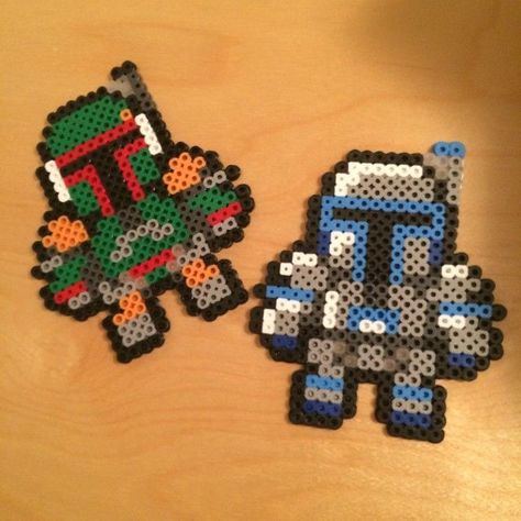 Hama Disney, Perler Creations, Nerd Crafts, Jango Fett, Melty Bead Patterns, Perler Ideas, Perler Art, Hama Beads Design, Perler Bead Templates