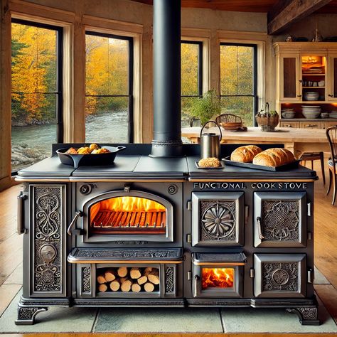 A wood cookstove is more than just an appliance; it’s a centerpiece that brings families together, saves money, enhances the flavor of food, and provides a dependable source of warmth and cooking during emergencies. #ai #cook #foodie #home #kitchen #appliances https://www.discountstoves.net/Wood-Cook-Stoves-s/37.htm Wood Cook Stove Kitchen, Wood Cookstove, Antique Kitchen Stoves, Wood Cook Stove, Fireplace Cooking, Antique Wood Stove, Wood Burning Cook Stove, Woodburning Stove, Old Stove