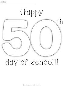 Tales of Frogs and Cupcakes: 50th Day FUN!!.....like 50 days later ;) Preschool 50th Day Of School, 50th Day Of School Activities Preschool, 50th Day Of School First Grade, 50th Day Of School Preschool, 50 Th Day Of School Activities, 50 Days Of School Ideas Kindergarten, 50th Day Of School Craft, 50th Day Of School Kindergarten, 50 Days Of School