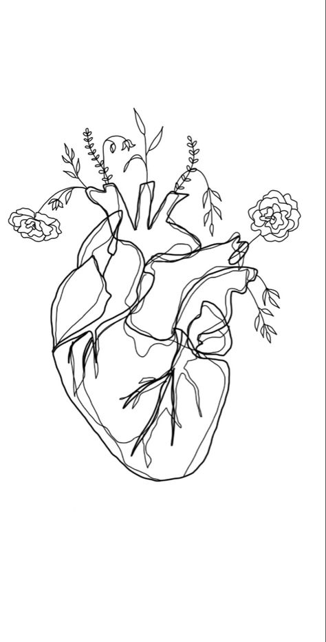 The Head And The Heart Tattoo, Simple Anatomical Heart Tattoo, Synchronicity Tattoo, Heart Anatomy Tattoo, Minimalist Wrist Tattoo, Fine Line Heart, Tattoo Doctor, Real Heart Tattoos, White Heart Tattoos