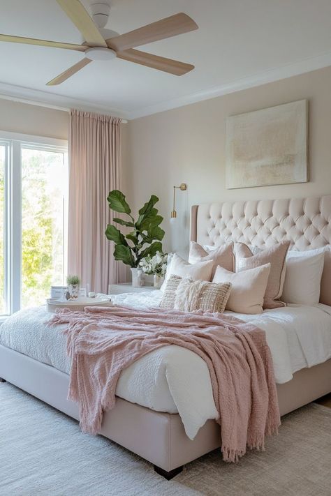 42+ Bedroom Color Scheme Ideas to Refresh Your Sanctuary - Blushiee Cozy Bedroom Neutral, Bedroom Color Scheme Ideas, Modern Cozy Bedroom, Light Pink Bedrooms, Color Scheme Ideas, Bedroom Neutral, Cabin Vibes, Beige Room, Simple Bedroom Design