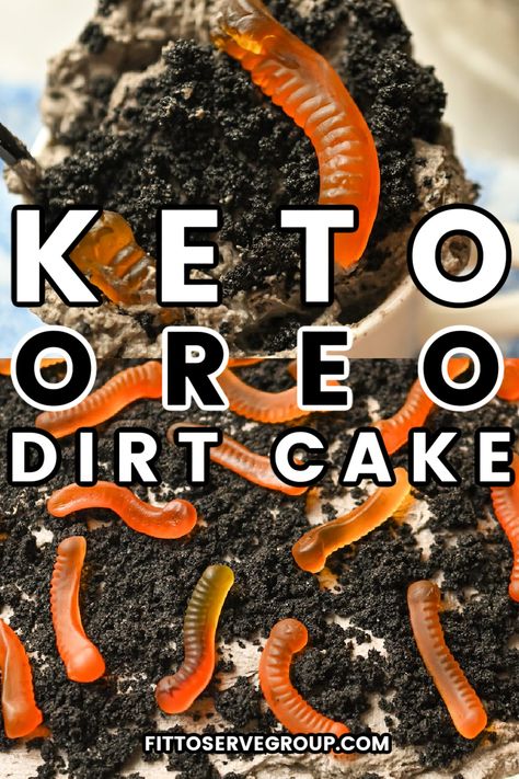 This keto oreo dirt cake is a delicious, low-carb alternative to traditional dirt cake recipes. It mimics the flavor of the classic Oreo creamy dessert without the worry of too many carbs or gluten. It's a low-carb dirt cake that is easy and fun to make. keto dirt cake| keto oreo dessert| sugar-free dirt cake Easy Dirt Cake, Chocolate Dirt Cake, Dirt Cake Cups, Dirt Cups Dessert, Dirt Pudding Recipes, Dirt Recipe, Chocolate Dirt, Oreo Dirt Cake, Dirt Dessert