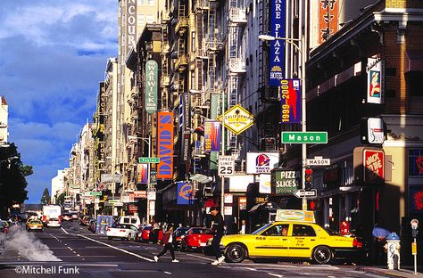 Geary Street, Tenderloin,  San Francisco By Mitchell Funk   www.mitchellfunk.com Tenderloin San Francisco, San Francisco Architecture, My Hood, San Fran, San Francisco Bay Area, City Girl, Toulouse, Travel Usa, United States