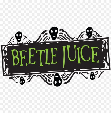 Beetle Juice Party, Beetlejuice Decor, Beetlejuice Halloween Costume, Beetlejuice Art, Beetlejuice Tattoo, Juice Party, Beetlejuice 2, Juice Logo, Beetlejuice Costume