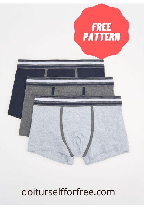 Free Sewing Patterns For Men, Mens Boxer Briefs Pattern Free, Men Boxers Pattern Free Sewing, Men’s Sewing Patterns, Men Sewing Patterns, Mens Boxer Shorts Pattern, Mens Boxers Pattern, Boxer Brief Pattern, Panty Sewing