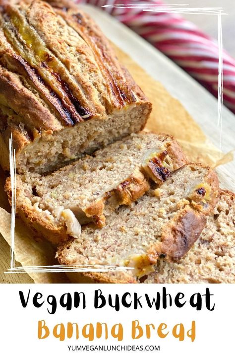 Vegan Brunch Ideas, Banana Cake Vegan, Buckwheat Banana Bread, Vegan Gluten Free Banana Bread, Whole Food Desserts, Vegan Brunch Recipes, Buckwheat Bread, Flours Banana Bread, Gluten Free Banana Bread